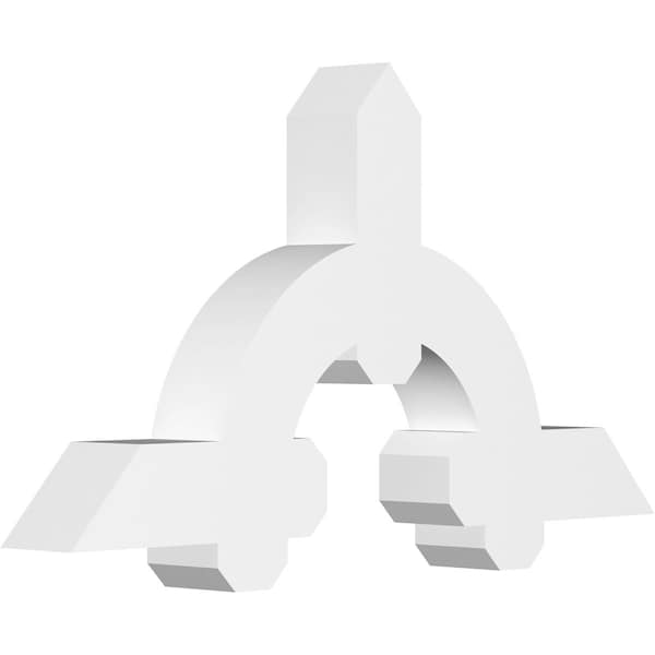 Ekena Millwork Ericson Architectural Grade PVC Gable Bracket, 36"W x 19 1/2"H x 4"D x 4"F, 13/12 Pitch GBP036X20X0404ERI00 - main